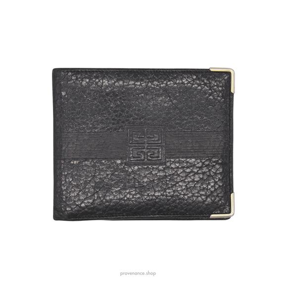 🔴 Givenchy ID Bifold Wallet - Black Leather - Picture 1 of 6